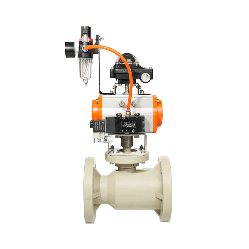 β--PPH单双式气动法兰球阀